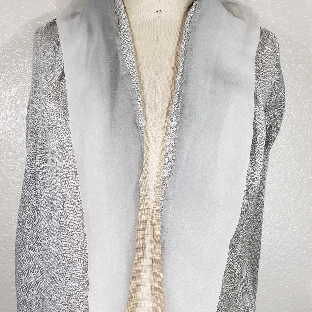 Viviana Uchitel Silk Lapel Cotton Knit Cardigan - Picture 3 of 7